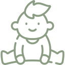 Illustration d'un bébé assis